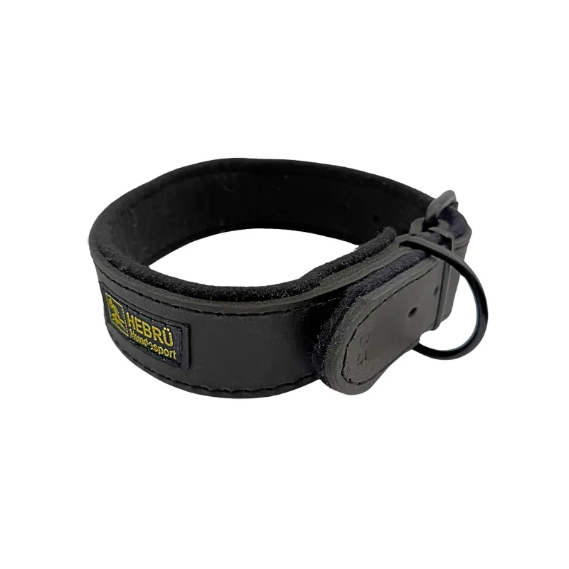 Hebrue Hetz Halsband Leer 50mm Gevoerd