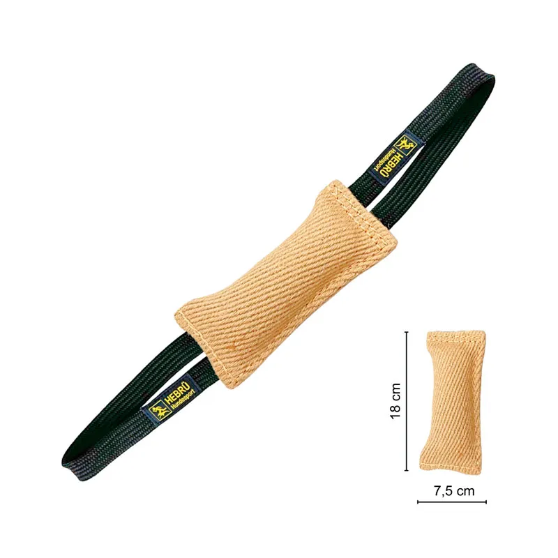 Hebrue Bijtrol Jute 18cm 2 lussen maat