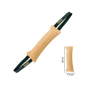 Hebrue Bijtrol Jute 28cm 2 lussen maat
