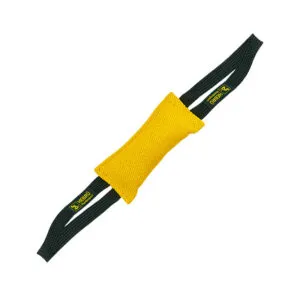 Hebrue Bijtrol Nylcott 18cm 2 lussen Geel