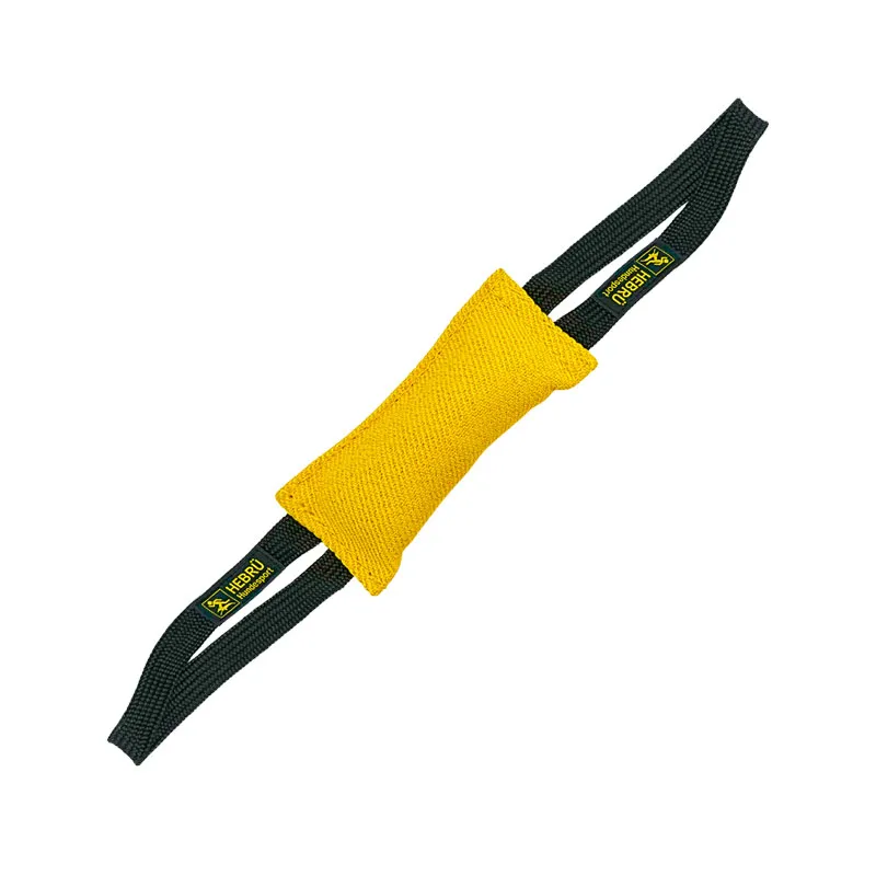 Hebrue Bijtrol Nylcott 18cm 2 lussen Geel