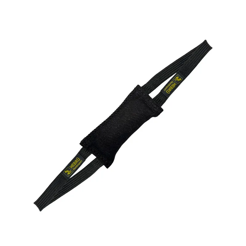 Hebrue Bijtrol Nylcott 18cm 2 lussen zwart