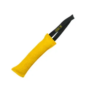 Hebrue Bijtrol Nylcott 28cm 2 lussen geel